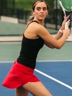 ZYIA Women's Red Grand Slam Skirt- Size Large